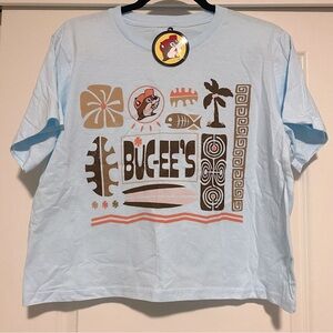 Bucee’s Crop Top Shirt NWT Tropical Vibe